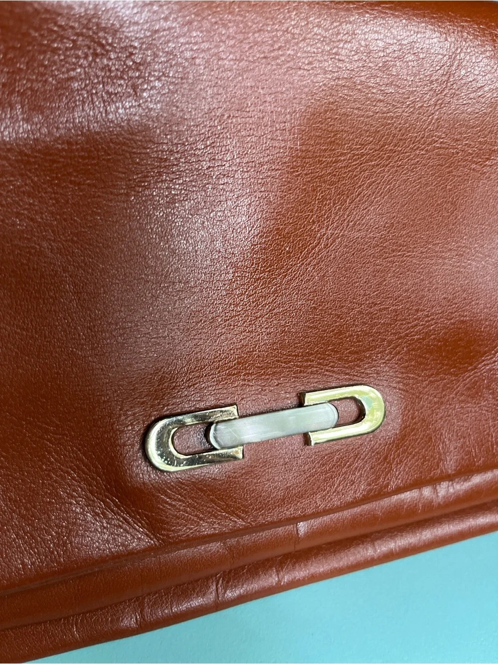 Vintage Leather Japanese Clutch Bag